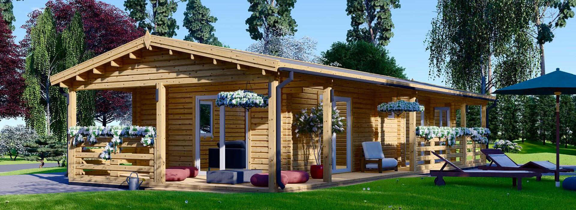 Prefabricated houses made of wood