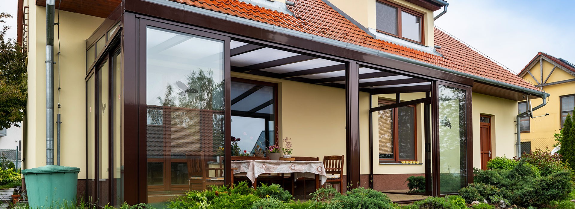 Winter gardens with polycarbonate