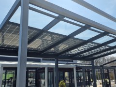 SOLAR ENERGO Aluminium Pergola 6x4 m with PV 4.56 kW + 6.2 kW battery