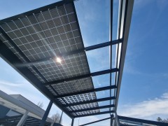 SOLAR ENERGO Aluminium Pergola 6x4 m with PV 4.56 kW + 6.2 kW battery