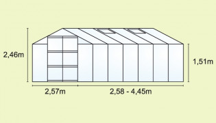 URANUS 11500 Greenhouse glass 3 mm green