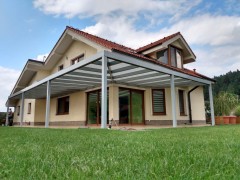 POLLARD corner aluminium pergola with polycarbonate