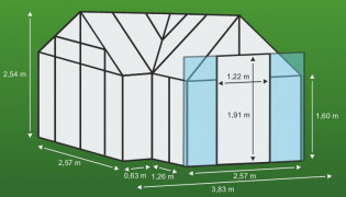 SIRIUS Greenhouse glass 3 mm green