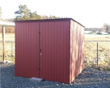 Sheltered garage with RAL roof rack