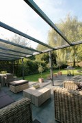 POLLUX aluminum pergola with glass