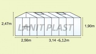 Greenhouse VITAVIA ZEUS 8100 PC 6 + 10 mm