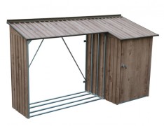 Wood shelter with DURAMAX 7163 - anthracite