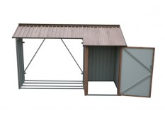 Wood shelter with DURAMAX 7163 - anthracite