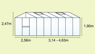 Greenhouse VITAVIA ZEUS 8100 PC 10 + 10 mm