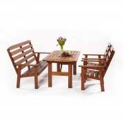 Garland - Viken garden furniture set (2x seat, 1 bench, 1 table)