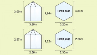 Garden pavilion VITAVIA HERA 9000 silver