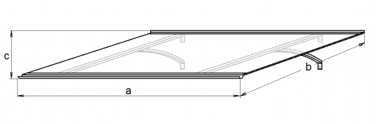 Entrance cover OTIS 120/85 white