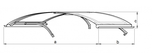 Entrance cover LEO 160/90 white