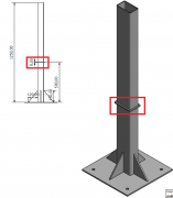 STEEL FLANGE 120 cm