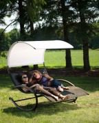 Rocking bed with a parasol - Mandarine