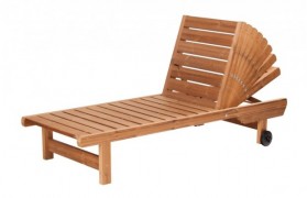 Wooden garden deckchair Zuben
