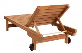 Wooden garden deckchair Zuben