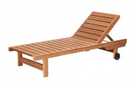 Wooden garden deckchair Zuben