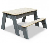Wooden table with bench Aksent SAVE 31%