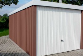 Garage with plaster and straight roof Siebau GmbH 297x596 cm
