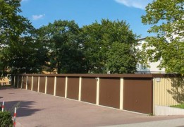 Garage with plaster and straight roof Siebau GmbH 297x596 cm