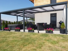 POLLARD corner aluminium pergola with polycarbonate