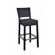 Mezzo bar stool with backrest