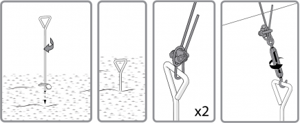 Anchoring system for greenhouses