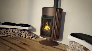 HS Flamingo GRANDE II N Brown - velvet stoves