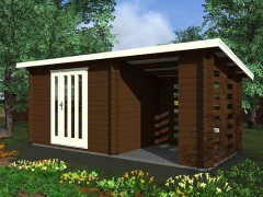 Modern Garden House with side annex