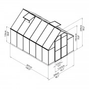 Palram Essence 8x12 silver polycarbonate greenhouse