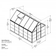 Palram hybrid polycarbonate greenhouse 6x10