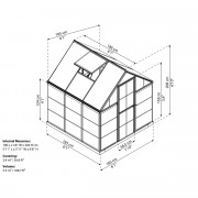 Palram hybrid 6x6 Polycarbonate Greenhouse