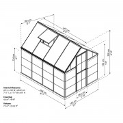 Palram hybrid 6x8 Polycarbonate Greenhouse