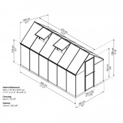 Palram multiline 6x12 polycarbonate greenhouse