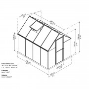 Palram multiline 6x8 Polycarbonate Greenhouse