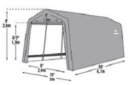 Shelter for Gatria horses 300x610cm 18m2