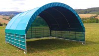 Shelter for cattle, size 6 x 6 m