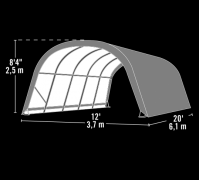 Shelter for horse Hadar 370x610x250cm 22,6m²