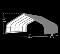 Shelter for horses Šemík 680x730x380cm 50m²