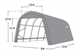 Round Frame Garage 58 m²