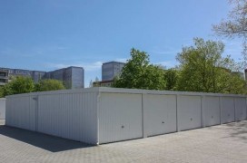 10 pcs of row garage with plaster and straight roof Siebau GmbH 297x5960 cm