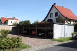 CP FLAT steel shelter for terraced parking