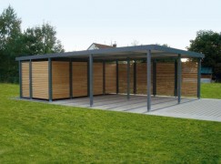 CP FLAT steel shelter for terraced parking