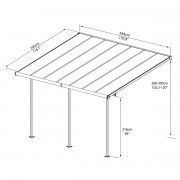 Palram Sierra 4200 white 3 x 4.25 aluminum (mounted) pergola