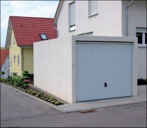 Concrete garage with floor