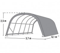 Shelter for horse Hadar 370x610x250cm 22,6m²