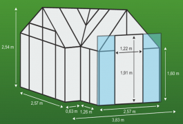 Greenhouse Sirius 295 x 214 cm silver