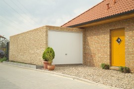 Concrete garage with floor