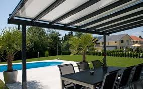 TERRADO aluminum pergola with rolling shield